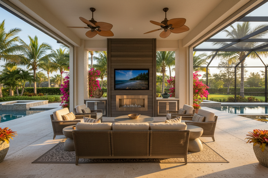 Outdoor TV on Naples, FL Home in Grey Oaks 
